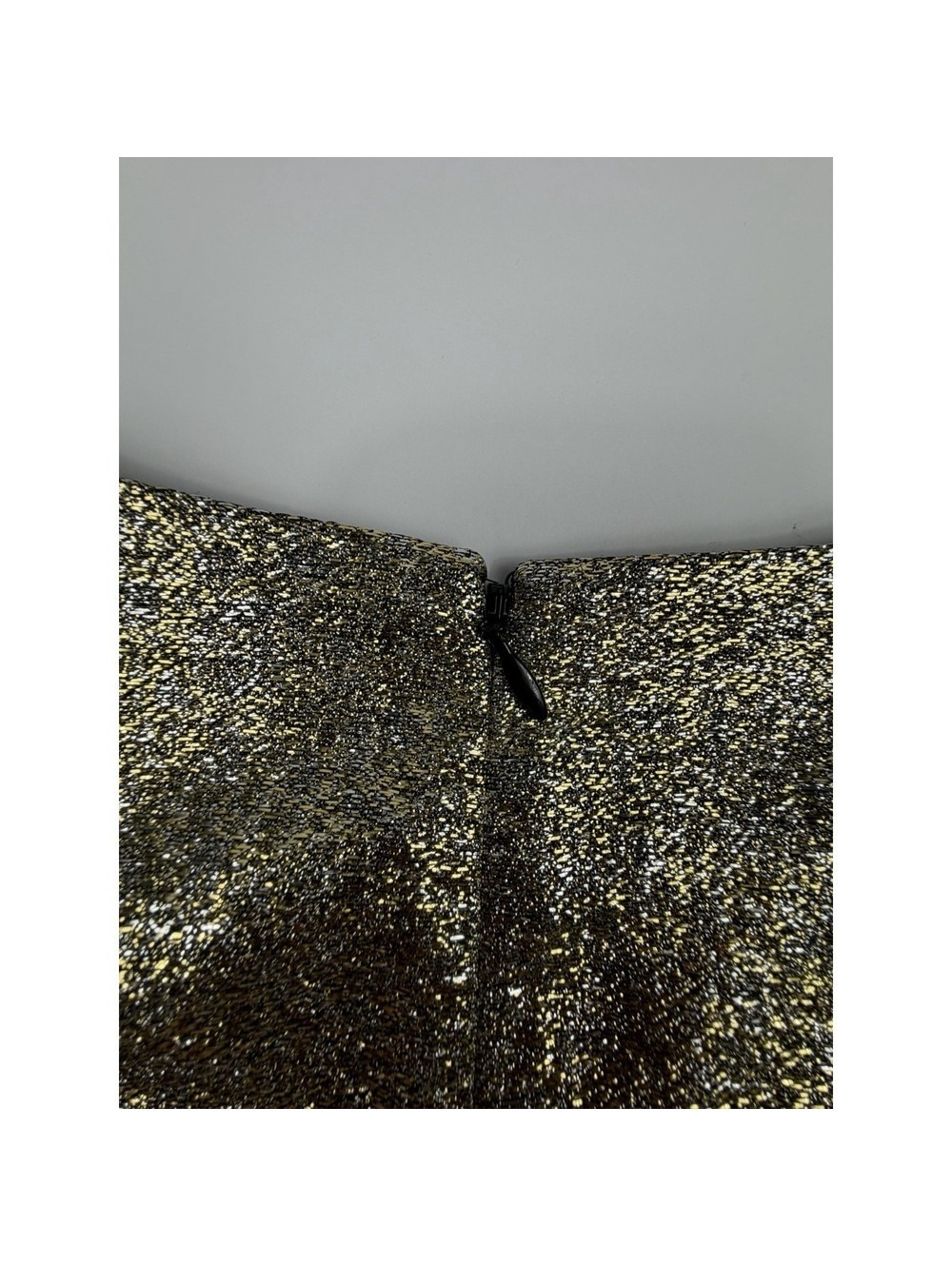 DVF Diane Von Furstenberg Gold Metallic Dress Womens 6 Cap Sleeve Cocktail - Picture 8 of 8